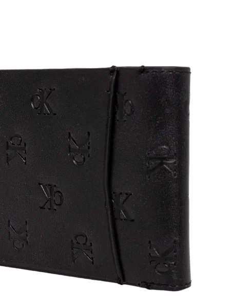 Usnjena denarnica Calvin Klein Jeans črna