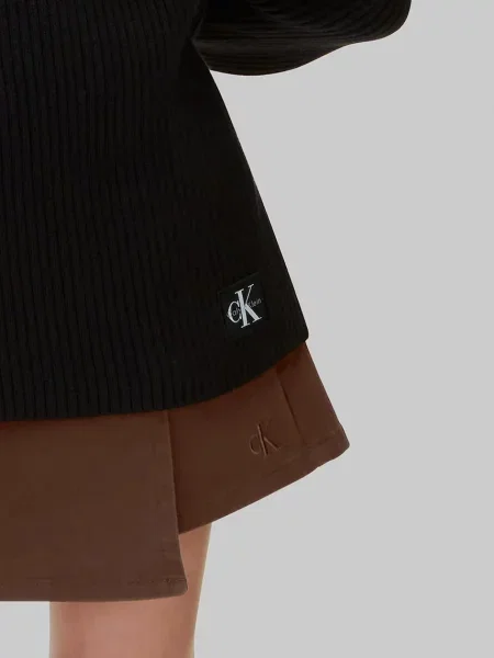 Calvin Klein Jeans блуза с дълги ръкави за деца от черно