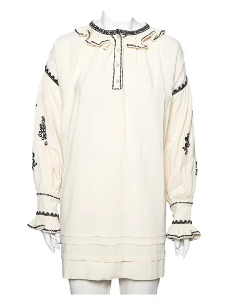 Haftowana mała sukienka mini Marant Etoile garniturowa