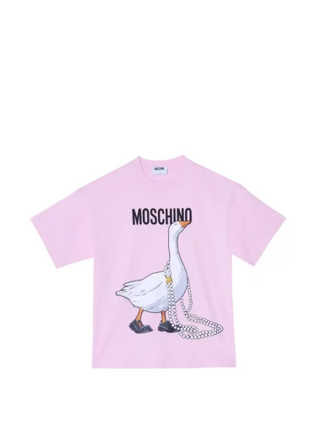 Tricou Moschino cu imagine roz