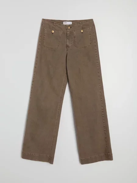 Широкі джинси коричневий