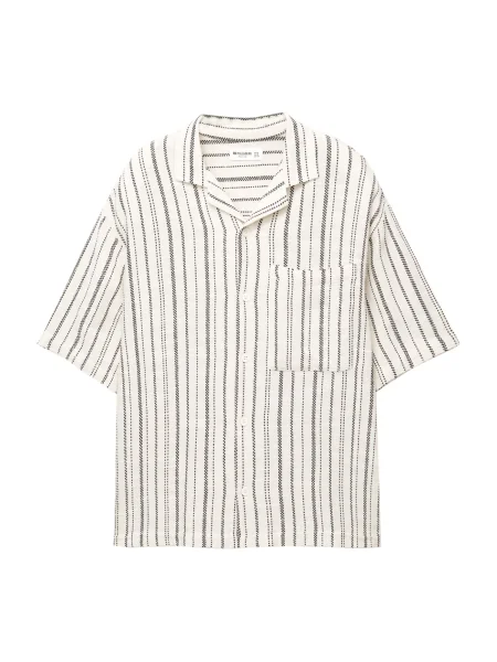 Pull&Bear Košeľa čierna biela