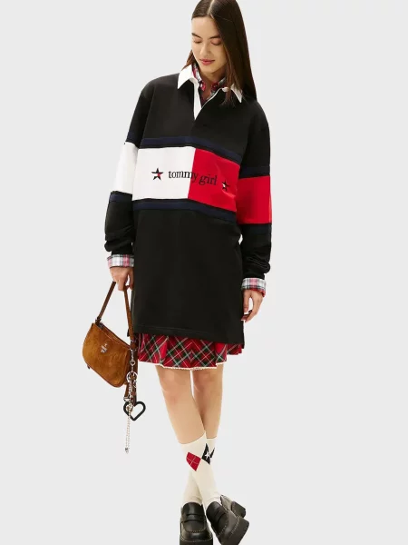 Джинсова сукня Tommy Jeans чорна