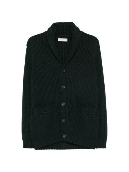Gulerat cardigan Luigi Gentile tricotate verde