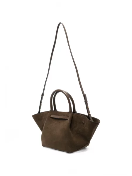 Τσάντα shopper Demellier σουέτ καφέ