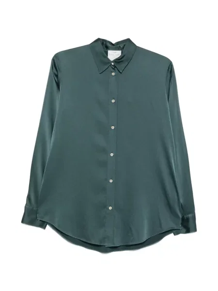 Lung cămașă Forte_forte din satin verde