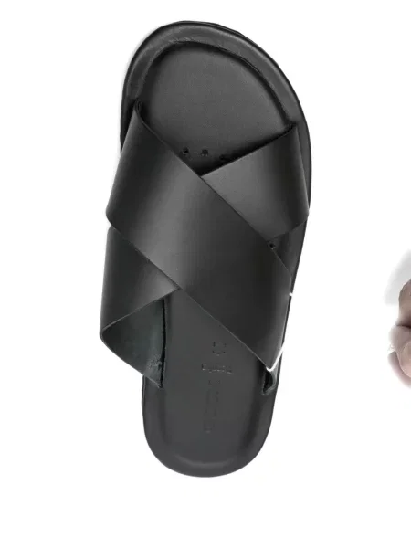 Sandale Geox din piele cu bretele negru