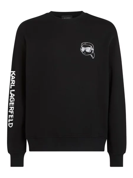 Hanorac Karl Lagerfeld cu broderie negru