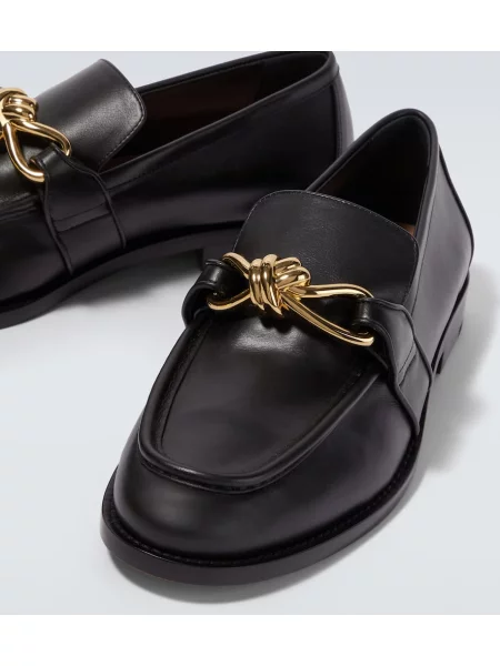 Pantofi loafer Bottega Veneta din piele negru