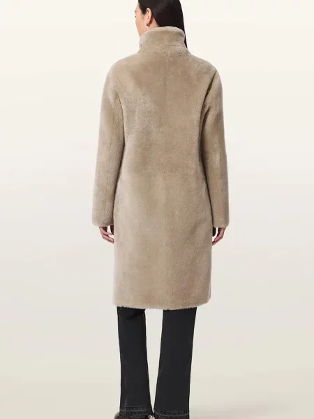 AllSaints пальто шкіряне SERRA