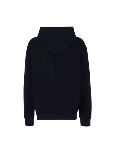 Bluza z kapturem Mm6 Maison Margiela z kapturem niebieska