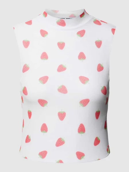 Top Review z nadrukiem biały