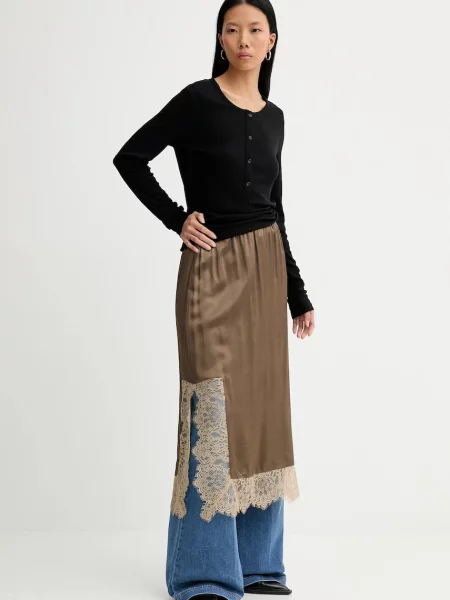 Юбка мини Munthe клеш коричневая