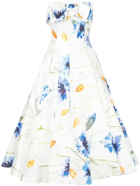 Sukienka midi Bambah do kolan garniturowa biała