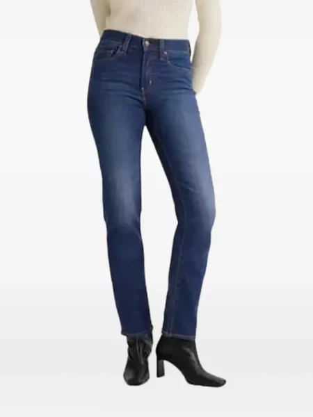 Blugi drepți Levi's® cu talie înaltă albastru