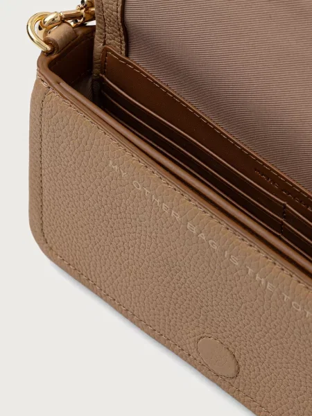 Bőr kézitáska Marc Jacobs bézs