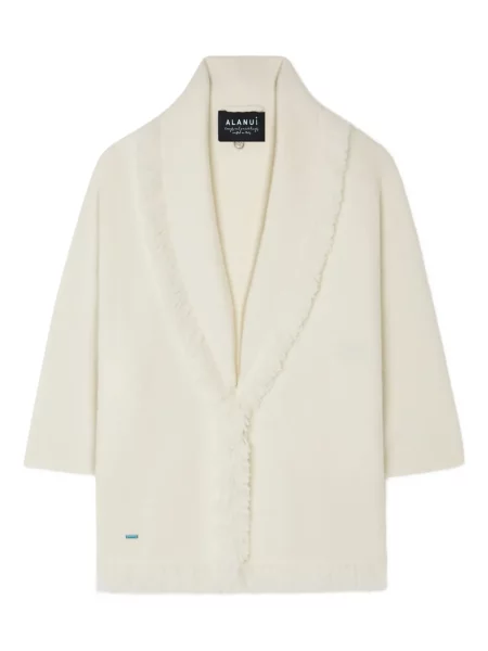 Cardigan Alanui cu franjuri alb
