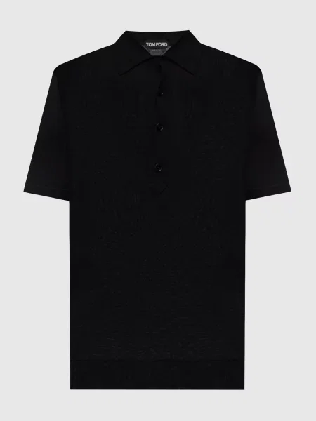 Поло з шовком Tom Ford чорне