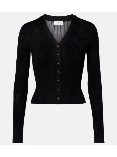 Cardigan Saint Laurent de lână negru