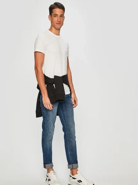 LEVI'S Tricou albastru închis alb