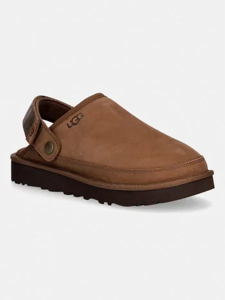 Natikači iz nubuka UGG M Goldencoast Clog II Nubuck rjava