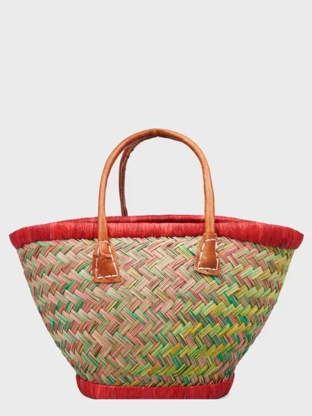 Le Comptoir de la plage Aravola Пляжна сумка Солома зелений