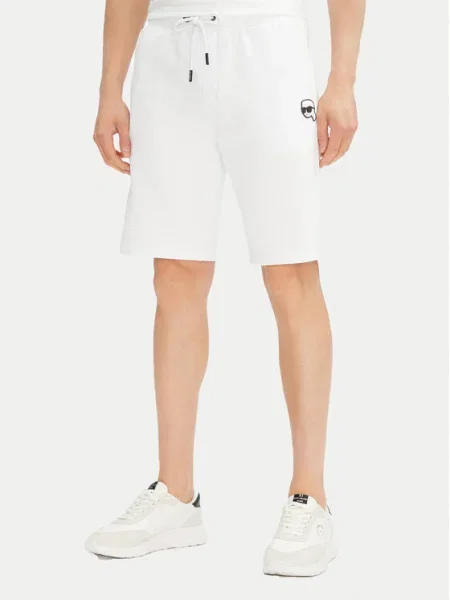 KARL LAGERFELD Pantaloni scurți sport alb