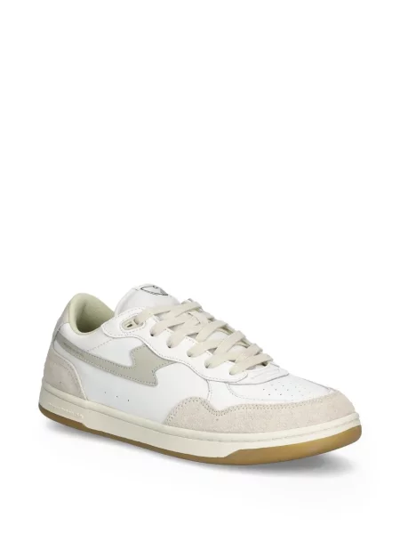 Sneakerși Stepney Workers Club din piele de căprioară alb