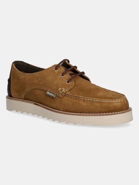 Велурени мокасини Barbour кафяво