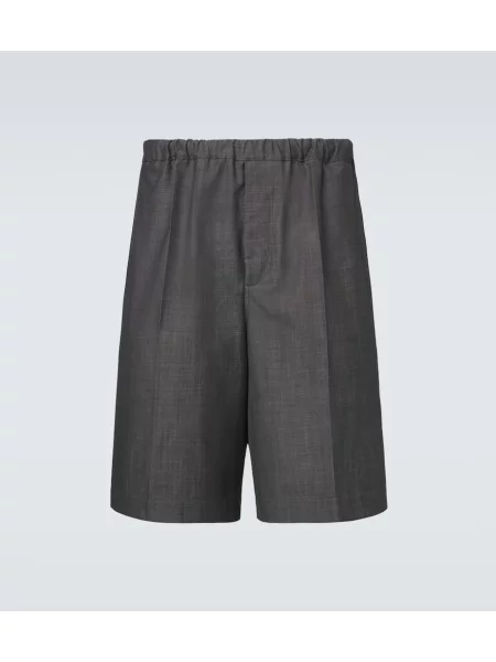 Pantaloni scurți Plan C de lână gri