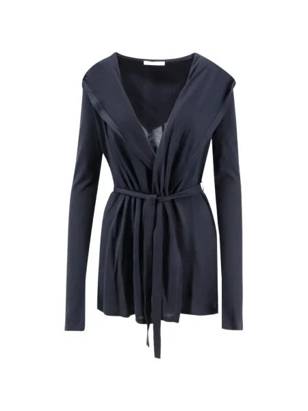 Cu centură cardigan Max Mara cu glugă albastru