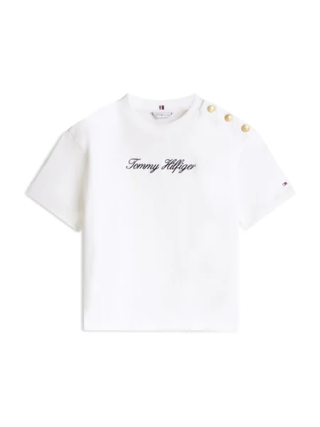 TOMMY HILFIGER Tricou negru alb