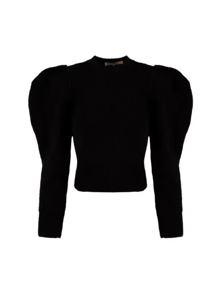 Krótki sweter Akep wełniany czarny