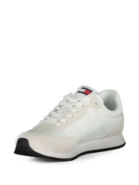 Sneakerși Tommy Hilfiger din piele de căprioară alb