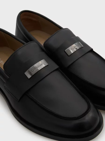 Кожаные лоферы Calvin Klein черные