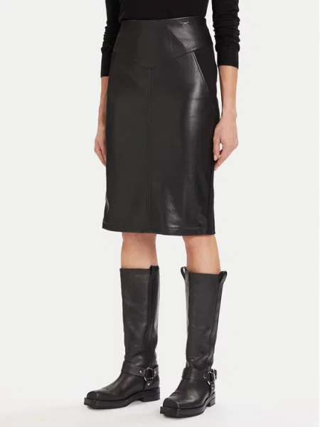 Morgan Krilo iz umetnega usnja črna