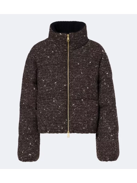 Geacă Moncler de lână maro