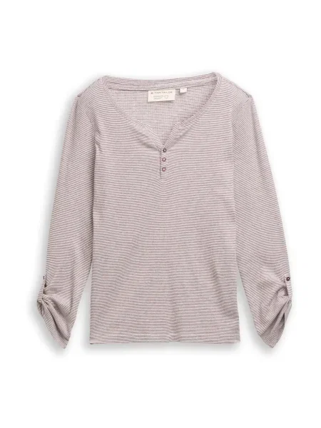 TOM TAILOR Tričko světle červená bílá