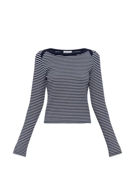 Lung top Rag & Bone cu dungi albastru