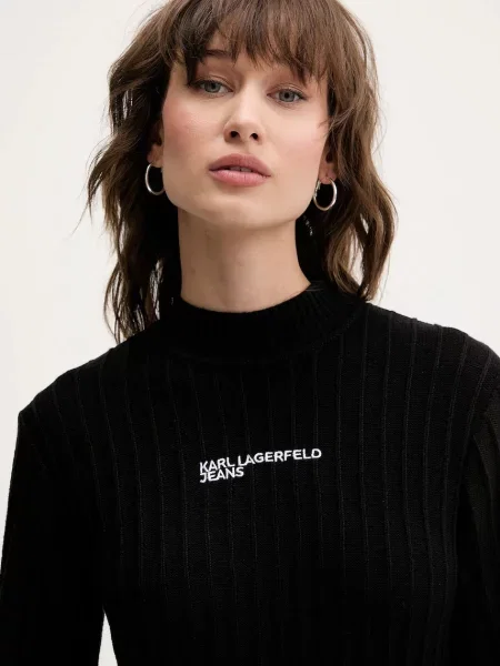Мини джинсовое платье Karl Lagerfeld Jeans черное
