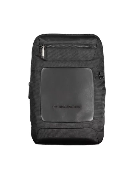Lniana torba na laptopa Piquadro czarna