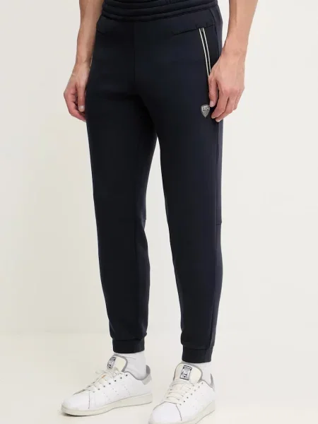 Spodnie dresowe Ea7 Emporio Armani z logo niebieskie
