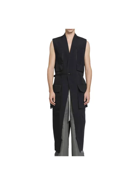 Długa kamizelka Rick Owens czarna