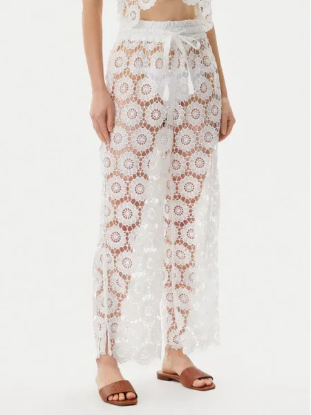 Seafolly Kalhoty z materiálu Secret Garden bílá