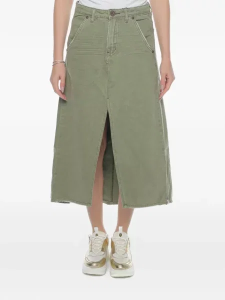 Fustă din denim One Teaspoon verde