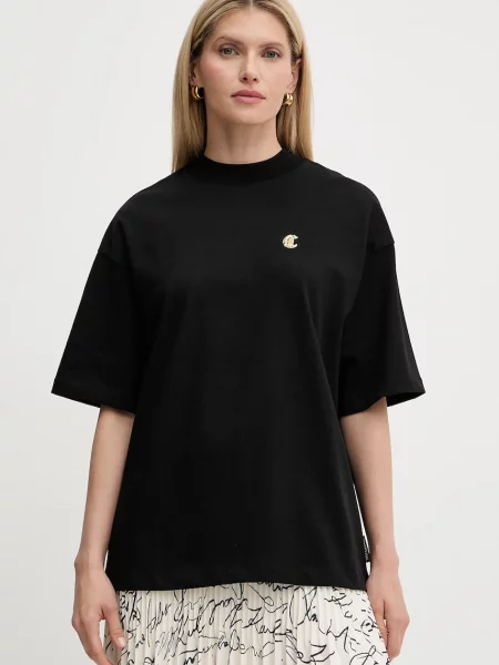 Тениска Just Cavalli дамска черно