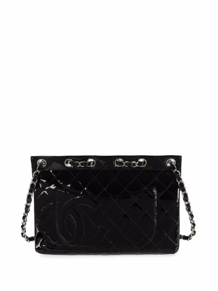 Prošívaná diamant taška Chanel Pre-owned černá