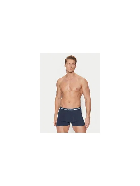 Férfi boxeralsó KARL LAGERFELD Logo Trunk 3 pár navy. Méret: L kék