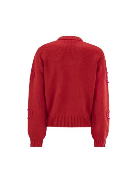 Sweter Mc2 Saint Barth wełniany czerwony