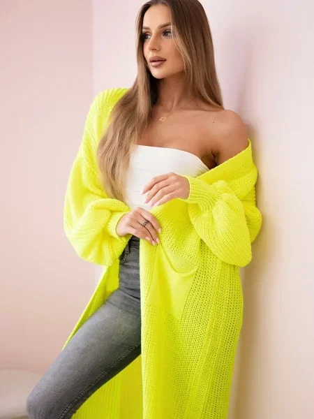 Cardigan Kesi Włoski lung galben